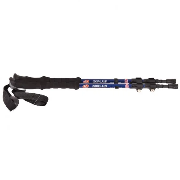 Bâtons de Marche Pliable Bâtons de Randonnée en Aluminium Bâton Pliable d’ Alpinisme pour Voyage, Randonnée, Camping, Alpinisme Bleu