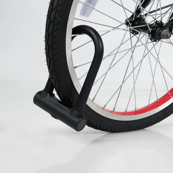 Cadenas Antivol de Vélo Serrure en Forme U avec 3 Clés Câble de Sécurité 120 M Support de Fixation Sur Cadre Noir