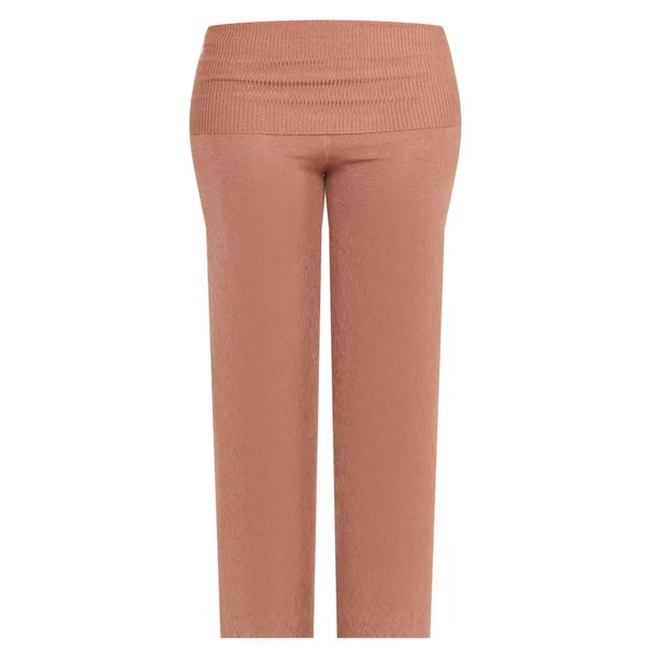 Café Au Lait Legging En Maille Taille Haute À Revers Shape