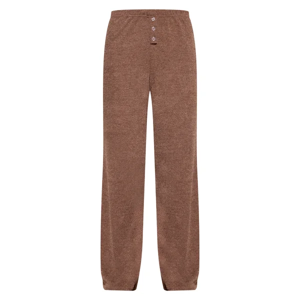 Café Au Lait Pantalon Décontracté Côtelé Chiné