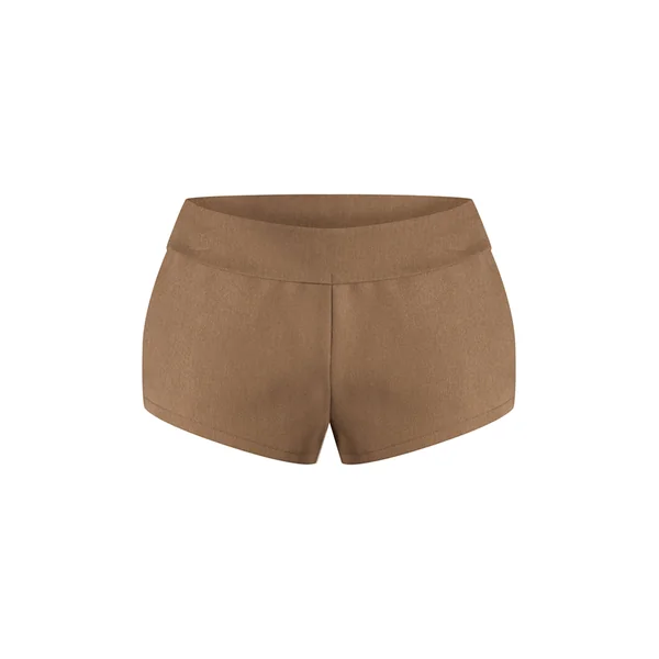 Café Au Lait Short Taille Haute Avec Détail De Ceinture Tissée