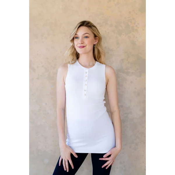 Camisole à boutons - blanc