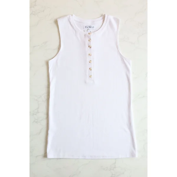 Camisole à boutons - blanc