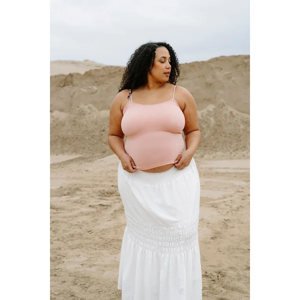 Camisole à bretelle en bambou - blush