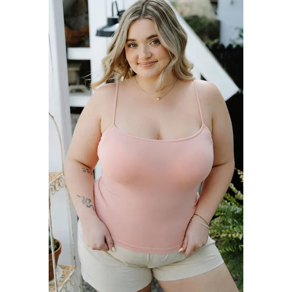 Camisole à bretelle en bambou - blush