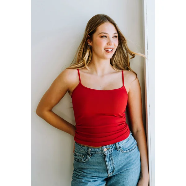Camisole à bretelle en bambou - grenadine