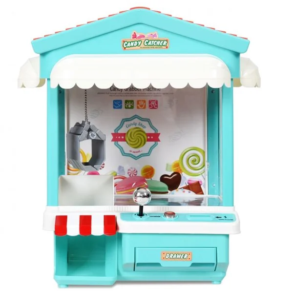 Candy Grabber électronique Machine attrape à bonbons à jouets automatique avec câble USB et 8 billets en plastique -Bleu
