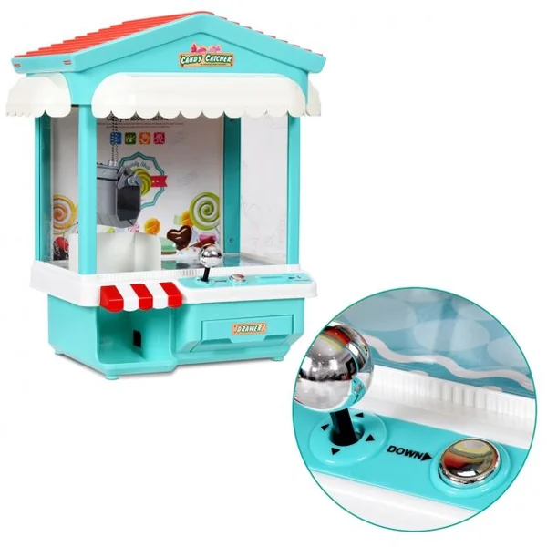 Candy Grabber électronique Machine attrape à bonbons à jouets automatique avec câble USB et 8 billets en plastique -Bleu