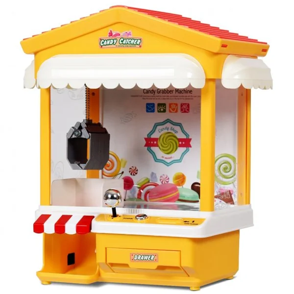 Candy Grabber électronique Machine attrape à bonbons à jouets automatique avec câble USB et 8 billets en plastique -Jaune