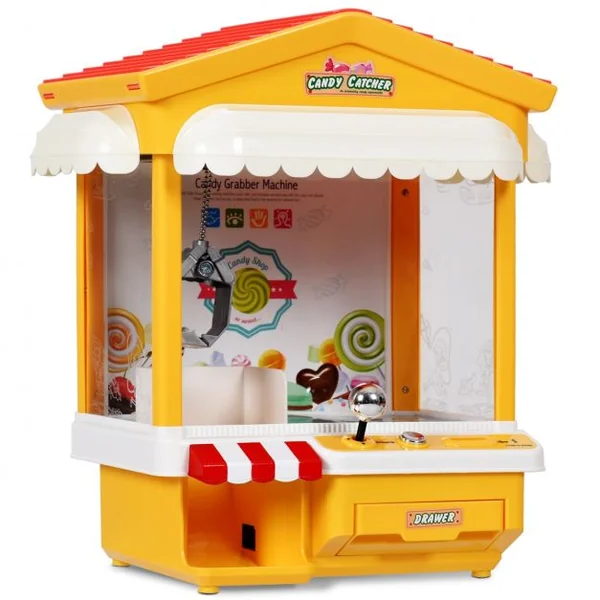 Candy Grabber électronique Machine attrape à bonbons à jouets automatique avec câble USB et 8 billets en plastique -Jaune