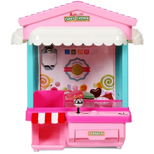 Candy Grabber électronique Machine attrape à bonbons à jouets automatique avec câble USB et 8 billets en plastique -rose