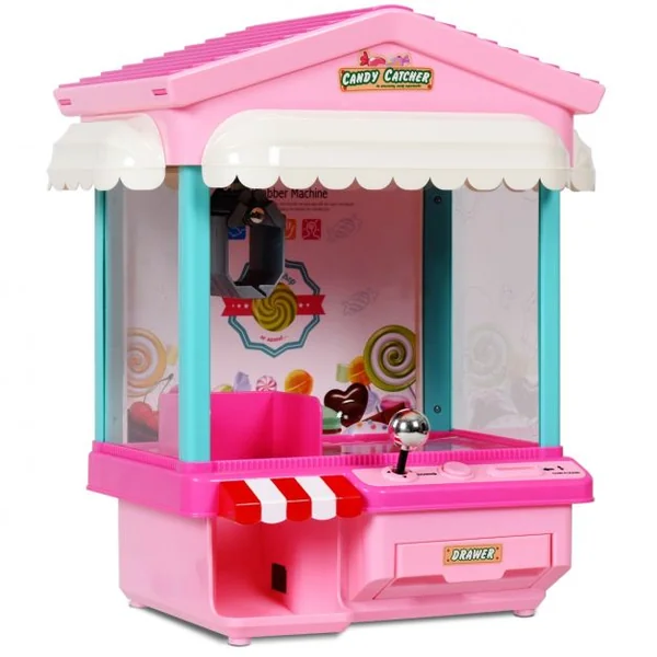 Candy Grabber électronique Machine attrape à bonbons à jouets automatique avec câble USB et 8 billets en plastique -rose