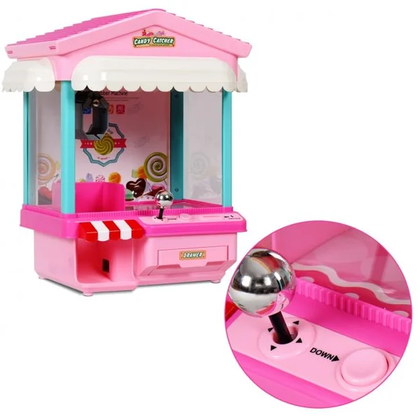 Candy Grabber électronique Machine attrape à bonbons à jouets automatique avec câble USB et 8 billets en plastique -rose