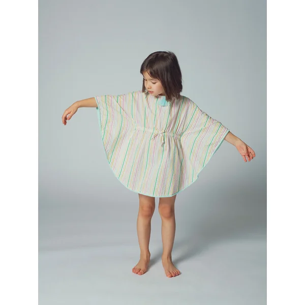 Cape de plage rayée pour fille - Soins Bébé Naturels & Produits Maman Après Naissance