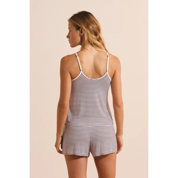Caraco de pyjama à rayures