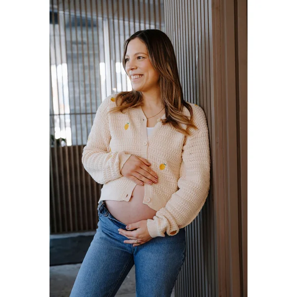 Cardigan citron - sable