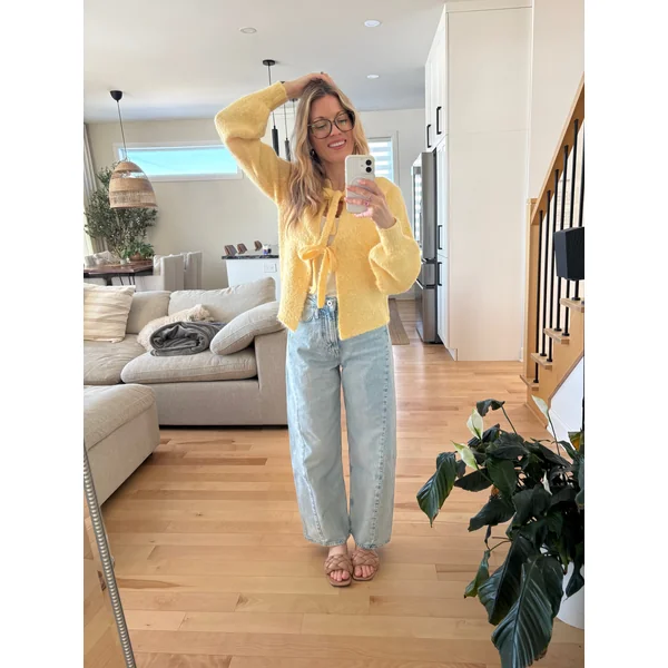 Cardigan DENISE - jaune pastel