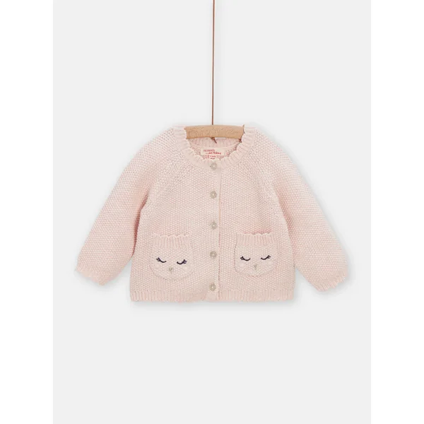 Cardigan rose pour bébé fille - Soins Bébé Naturels & Produits Maman Après Naissance
