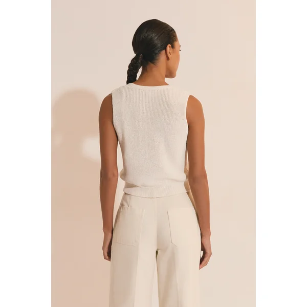 Cardigan sans manches avec coton