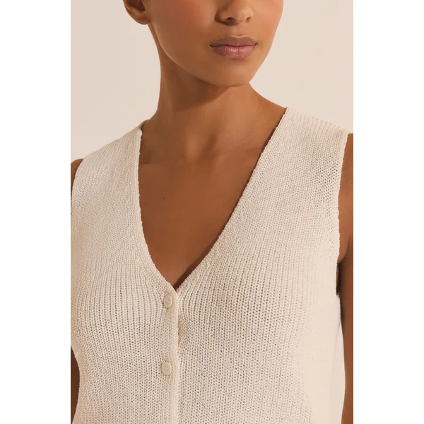 Cardigan sans manches avec coton
