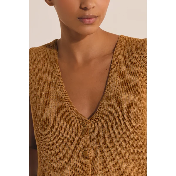 Cardigan sans manches avec coton