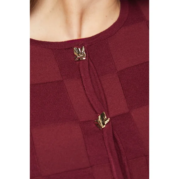 Cardigan à Détails de Maille