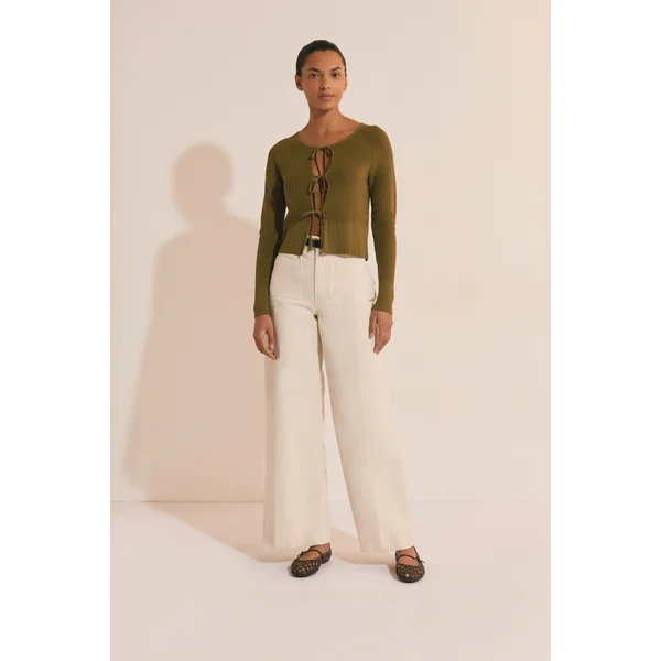 Cardigan à manches longues avec détails nœuds