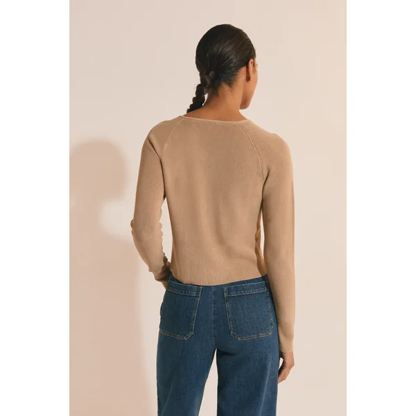 Cardigan à manches longues avec détails nœuds