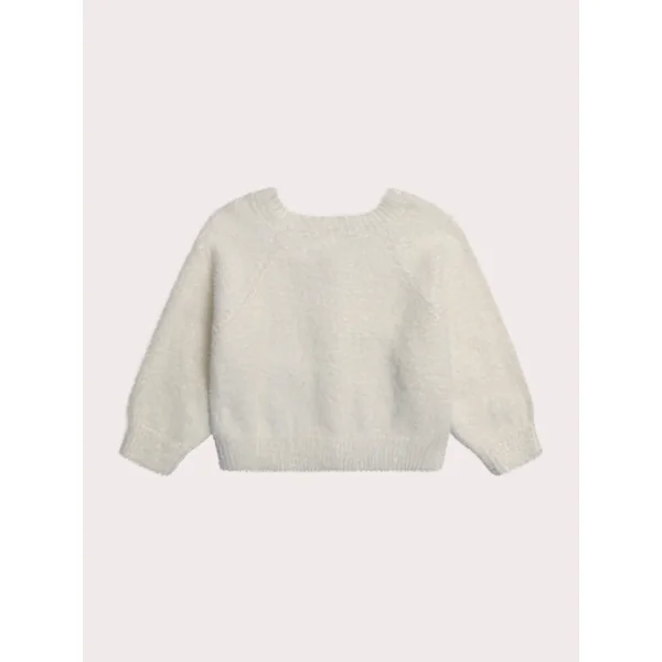 Cardigan écru en maille plume - Soins Bébé Naturels & Produits Maman Après Naissance