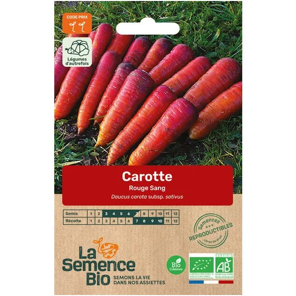 Carotte Rouge Sang semence 1,2g