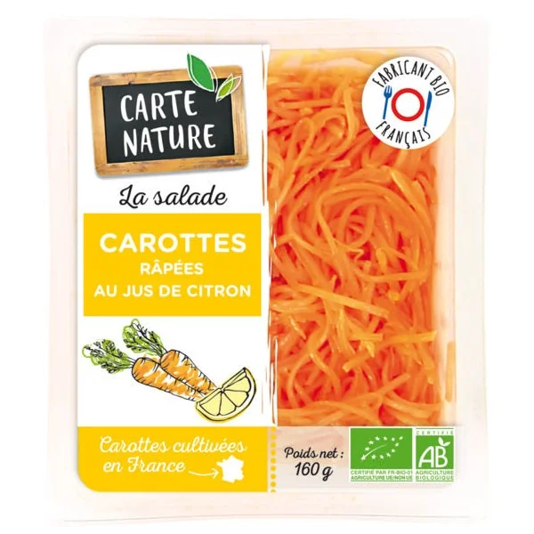 Carottes râpées au jus de citron