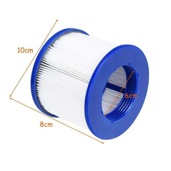 Cartouche de filtrante Filtre pour piscine et spa Accessoires de piscines Système de filtration, 10 x 10 x 7, 6 cm