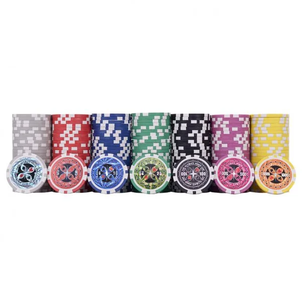 Cas de Poker Set Poker Set Poker Chips Laser 300 jetons de boîtier en aluminium