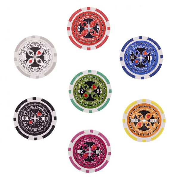 Cas de Poker Set Poker Set Poker Chips Laser 300 jetons de boîtier en aluminium