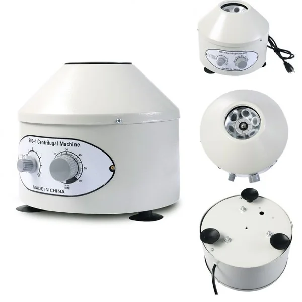 Centrifugeuse à Laboratoire Électrique 40w 230v avec Vitesse 0-4000 Tr/min Minuterie 0-60min Capacité 6x20ml Blanc