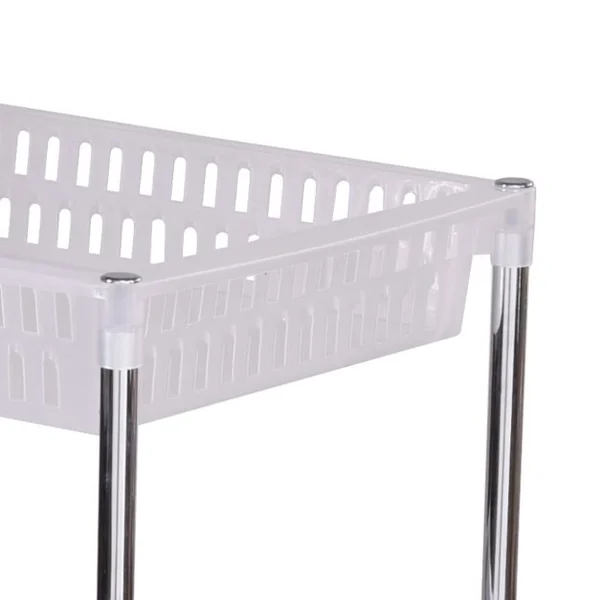 ChaChariot de Service Desserte à roulette Etagère de rangement avec 4 Paniers en PP, Cuisine et Salle de balle, 42x30x93cm