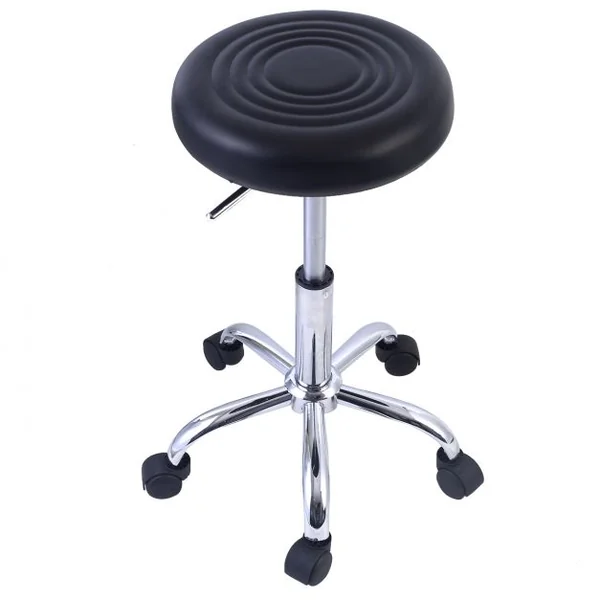 Chaise de bar de haute qualité avec siège noir +4 poulies de base