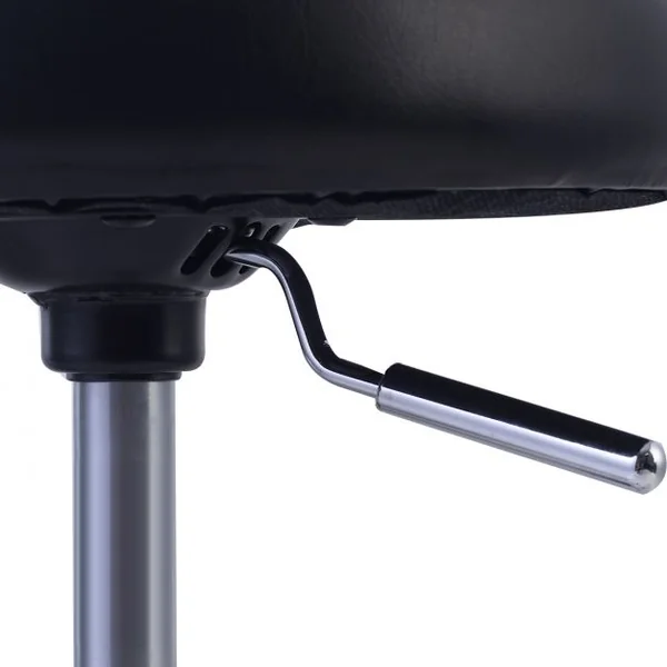Chaise de bar de haute qualité avec siège noir +4 poulies de base