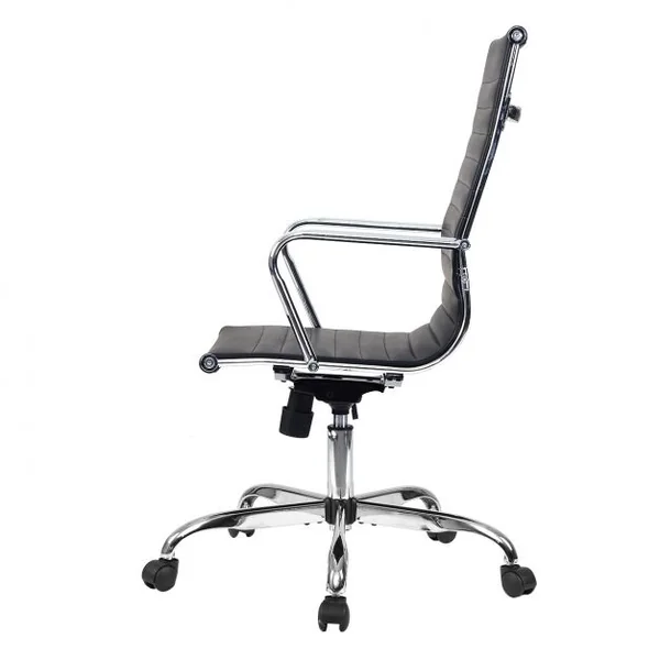 Chaise de Bureau Fauteuil de Direction Hauteur Réglable Pivotant Capacité 120kg, 56x63x103-113cm, Noir
