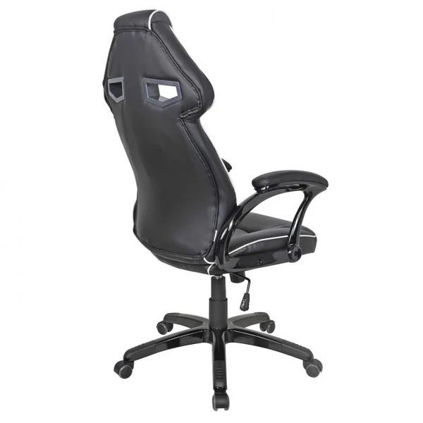 Chaise de bureau gaming Siège e-sport Chaise de bureau, baquet, pivotante, 120 kg max, 67x65x119-129 cm, Gris