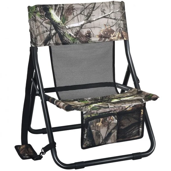 Chaise de Camping Pliable avec Poches Fait en Tissu Oxford et Fer Charge 102KG Chaise de Chasse