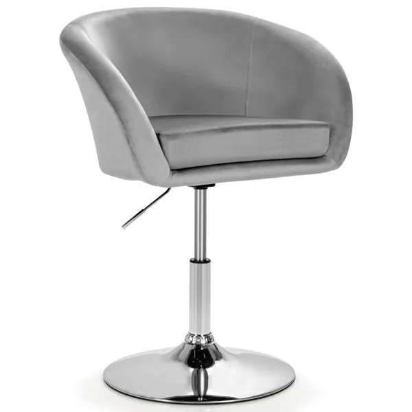 Chaise Pivotante en Velours Fauteuil de Bureau réglable en Hauteur Base Galvanisée Charge 125kg Rose/Gris/Vert