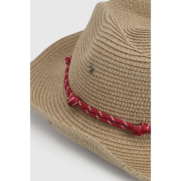 Chapeau De Cowboy En Paille Avec Détail De Corde
