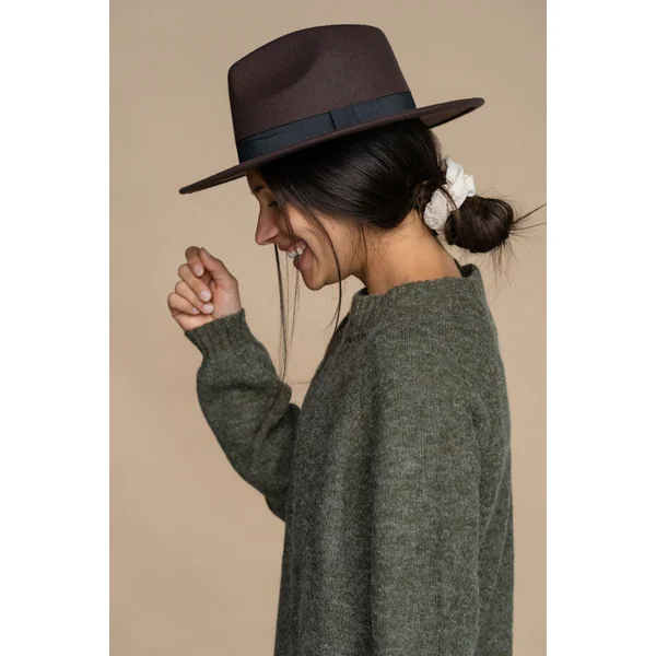 Chapeau de feutre - brun espresso