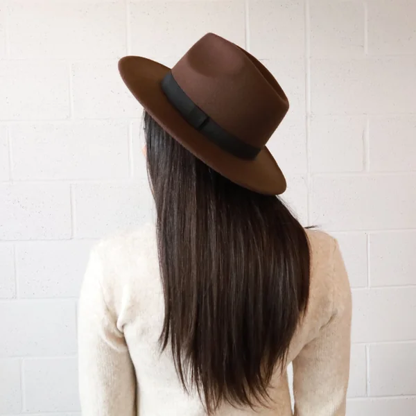 Chapeau de feutre - brun espresso