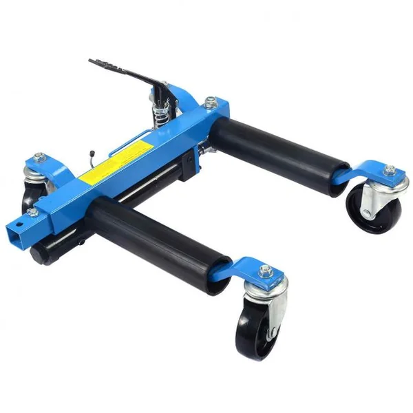 Chariot de déplacement Go Jack cric hydraulique charge maxi 680KG pour largeur de pneu de 30 cm φ7cm max, 62 x 54 x 19 cm, Bleu