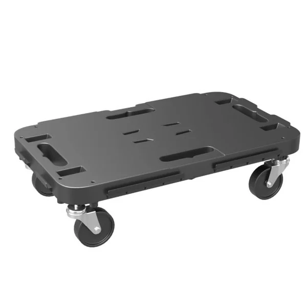 Chariot à Roulettes avec Conception à Bords Interconnectables Charge 300KG Chariot de Déménagement de Meubles avec 4 Roues 48 x 28,5 x 12 cm Noir