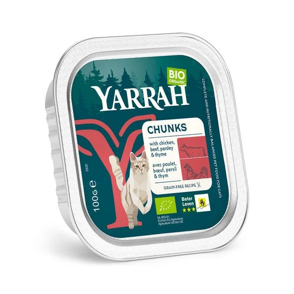 Chat Bouchées poulet-boeuf 100g