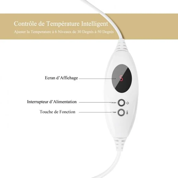 Chauffe-pieds électrique à 6 Niveaux de Température Chancelière Télécommande en Velours Tissu, 31x25x27cm, Brun
