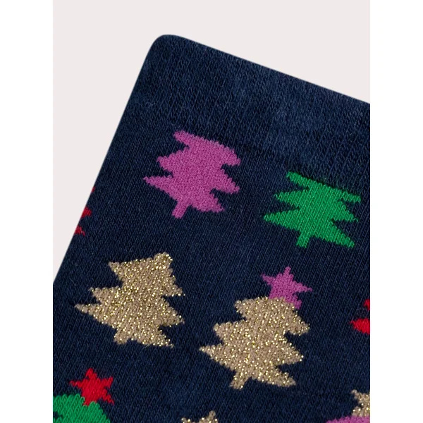 Chaussettes chaudes & antidérapantes marine pour fille - Soins Bébé Naturels & Produits Maman Après Naissance